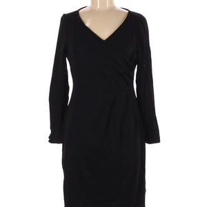 Talbots Dress V-Neck Black Sweater Material 3Q Sleeve Size MP #483
